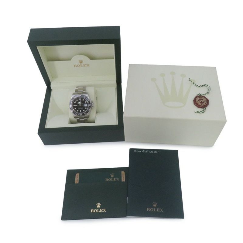 ロレックス GMTマスター2 デイト ランダムシリアル ルーレット 116710LN ROLEX 腕時計 黒文字盤