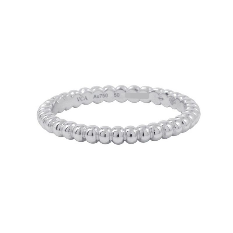 ヴァンクリーフ&アーペル リング ペルレ ゴールドパール スモール K18WGホワイトゴールド サイズ50 VCARPJME50/VCARPJME00 指輪