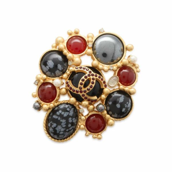 シャネル ブローチ ココマーク カラーストーン 01 A CHANEL アクセサリー