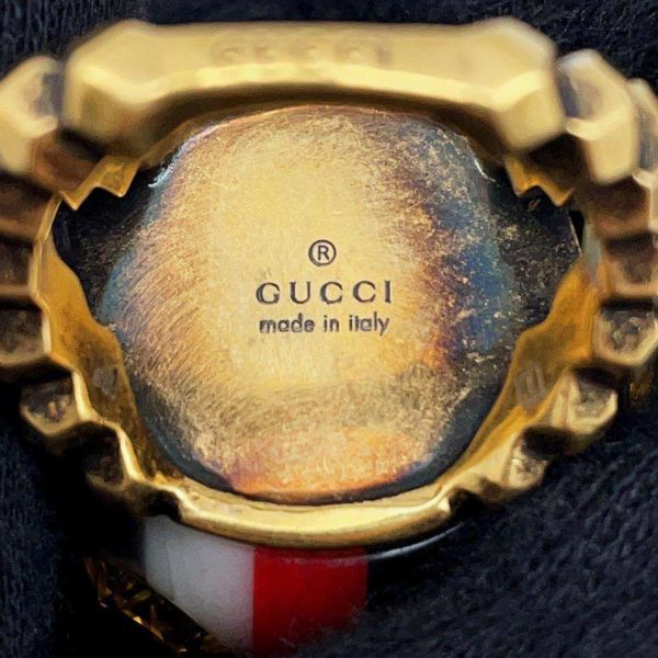 グッチ リング インターロッキングG ウェブ ラインストーン レディースサイズM 539112 GUCCI アクセサリー