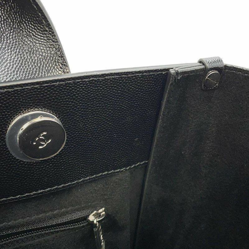 シャネル トートバッグ ドーヴィル ショッピングバッグ ココマーク スタッズ A57069 CHANEL ショルダーバッグ 黒