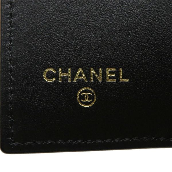シャネル 三つ折り財布 マトラッセ ココマーク スモール フラップ キャビアスキン/ラインストーン AP3518 CHANEL 黒
