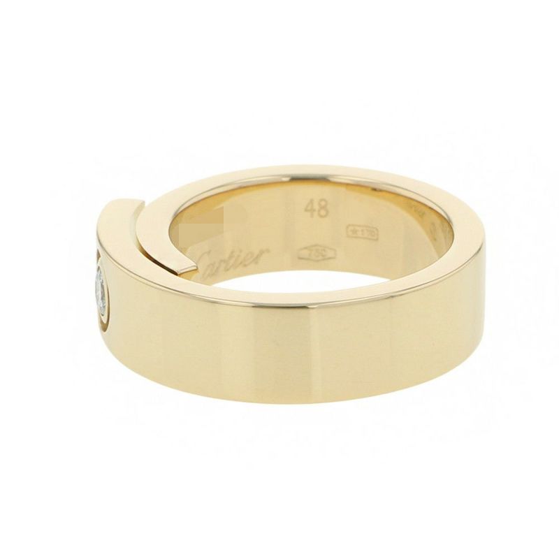 カルティエ リング アニバーサリー リング ダイヤモンド 1P K18YGイエローゴールド リングサイズ48 Cartier 指輪