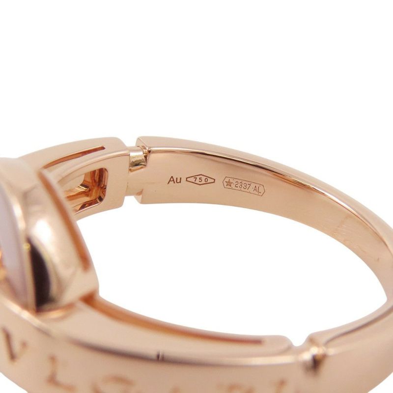 ブルガリ リング ブルガリ・ブルガリ オープンワーク リング マザーオブパール ダイヤ 0.04ct K18PG サイズ50 357533 指輪