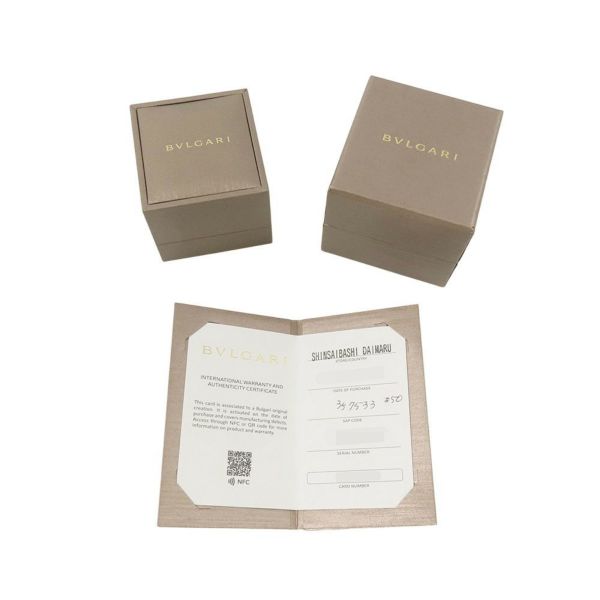 ブルガリ リング ブルガリ・ブルガリ オープンワーク リング マザーオブパール ダイヤ 0.04ct K18PG サイズ50 357533 指輪