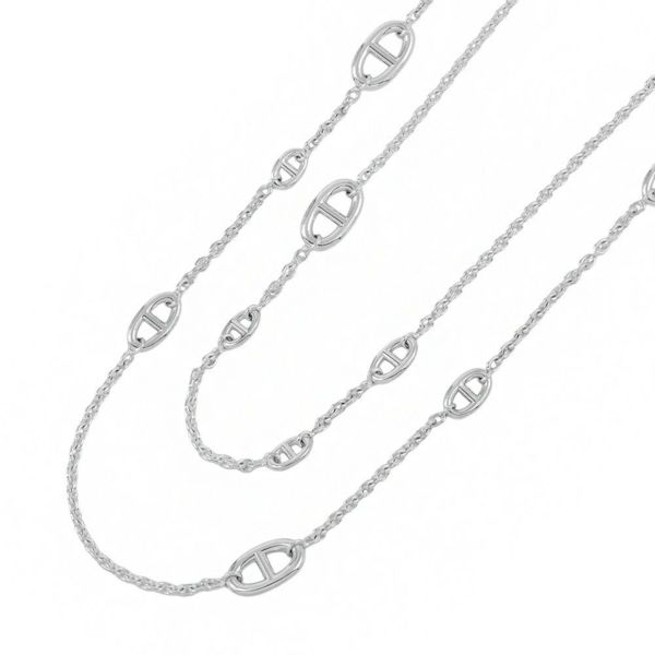 エルメス ネックレス シェーヌダンクル ファランドール SV925シルバー サイズ120 HERMES ジュエリー