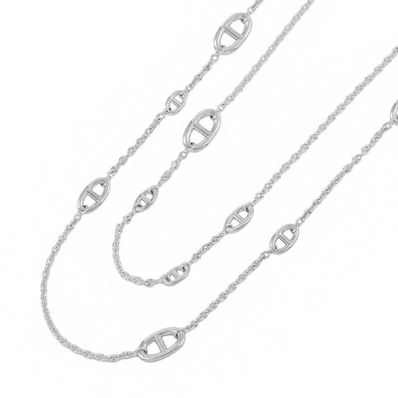 エルメス ネックレス シェーヌダンクル ファランドール SV925シルバー サイズ120 HERMES ジュエリー