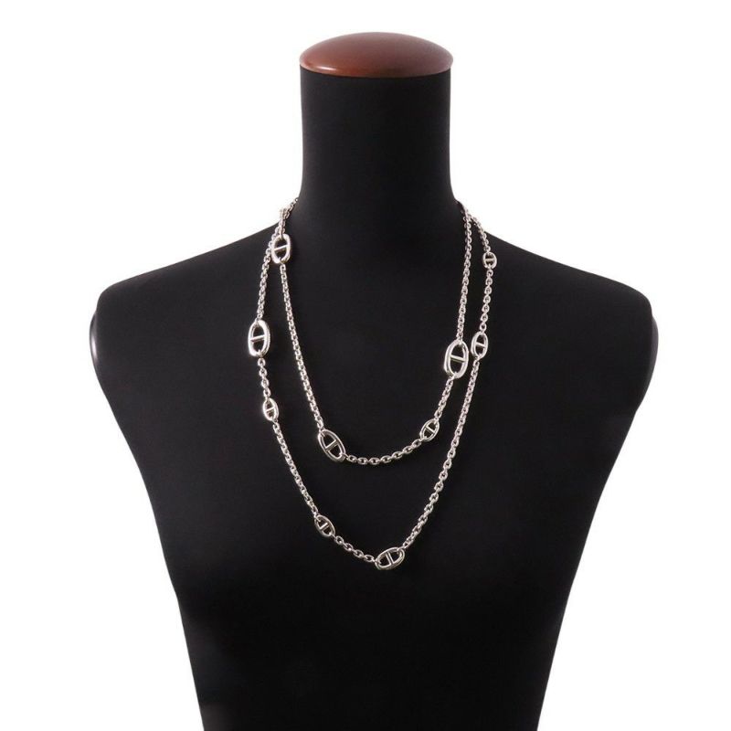 エルメス ネックレス シェーヌダンクル ファランドール SV925シルバー サイズ120 HERMES ジュエリー