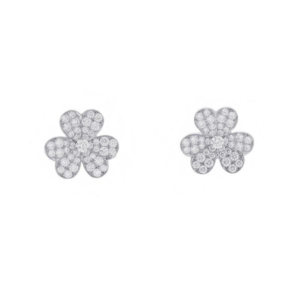 ヴァンクリーフ&アーペル ピアス フリヴォル イヤリング スモールモデル ダイヤモンド 86P 1.61ct K18WGホワイトゴールド VCARB65800