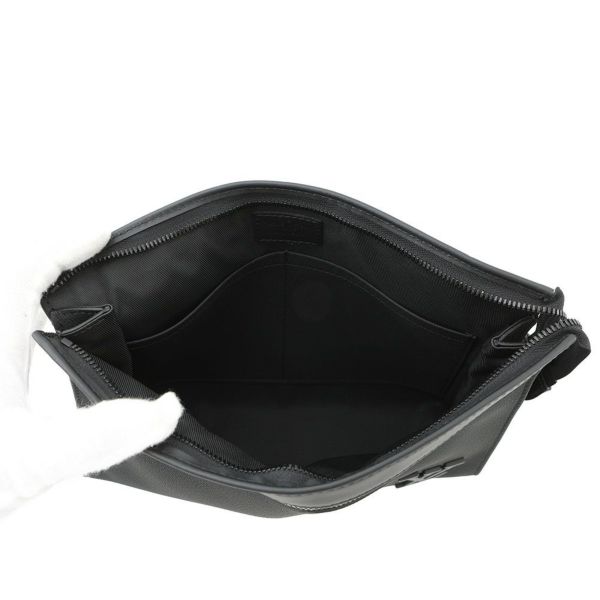 ルイヴィトン ショルダーバッグ アエログラム・レザー メッセンジャー・ヴォワヤージュ M59329　ヴィトン ブラック 黒