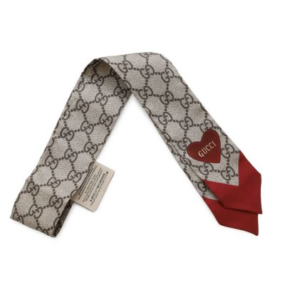 GUCCI グッチ スカーフ 青系 リボン柄　2.3.5 GUCCI グッチ スカーフ 青系 リボン柄 2.3.5