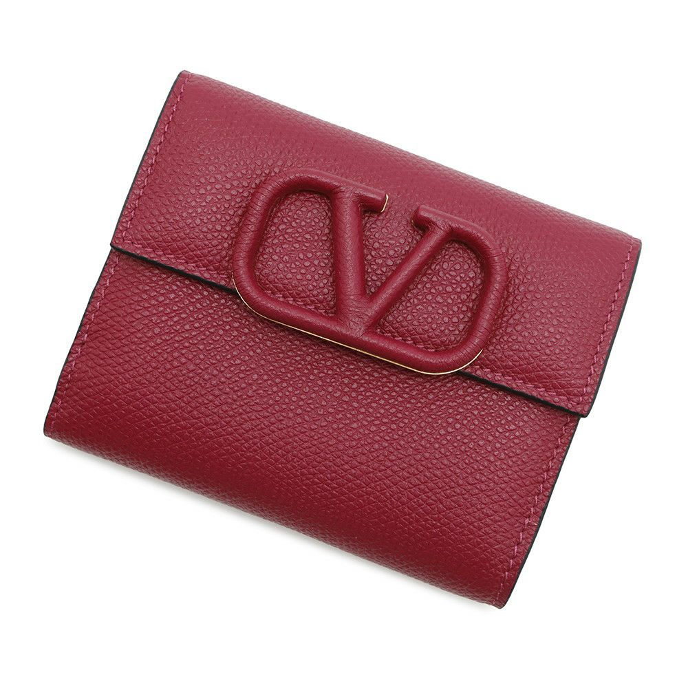 ヴァレンティノ・ガラヴァーニ 二つ折り財布 Vロゴ シグネチャー  