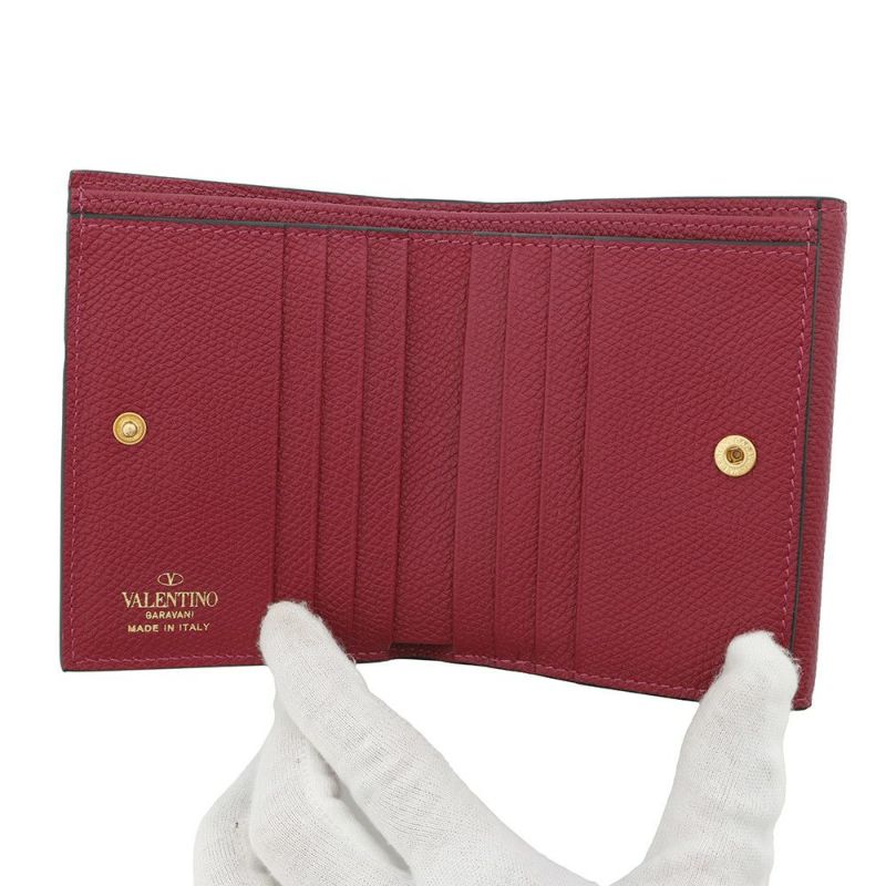 ヴァレンティノ・ガラヴァーニ 二つ折り財布 Vスリング ロゴ フラップフレンチウォレット VALENTINO 財布