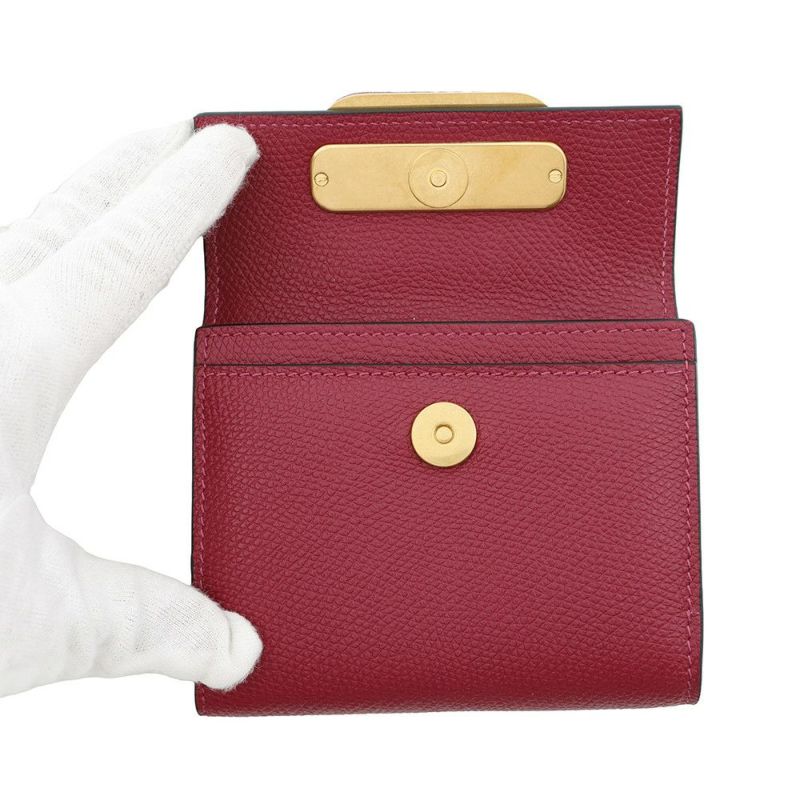 ヴァレンティノ・ガラヴァーニ 二つ折り財布 Vスリング ロゴ フラップフレンチウォレット VALENTINO 財布