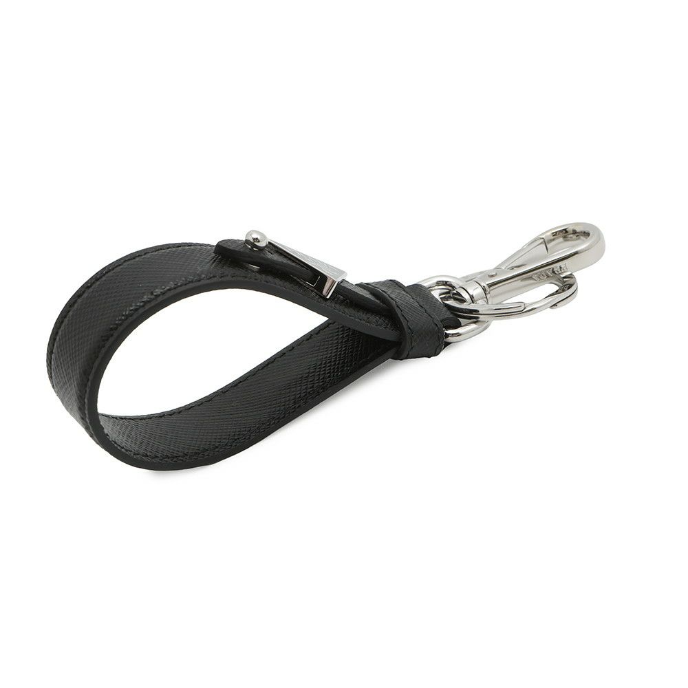 プラダ キーホルダー トライアングル プレート キーリング 2PP68T PRADA バッグチャーム メンズ 黒