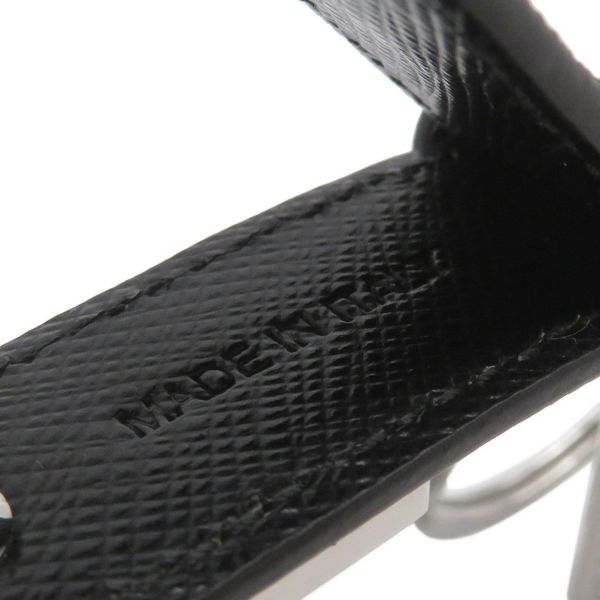 プラダ キーホルダー トライアングル プレート キーリング 2PP68T PRADA バッグチャーム メンズ 黒