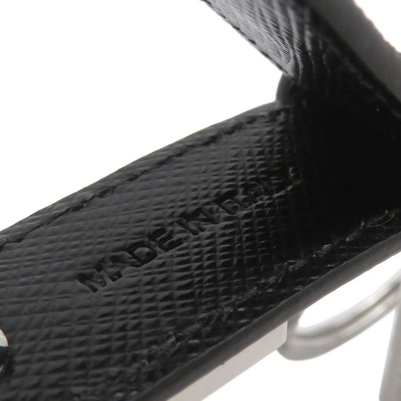 プラダ キーホルダー トライアングル プレート キーリング 2PP68T PRADA バッグチャーム メンズ 黒