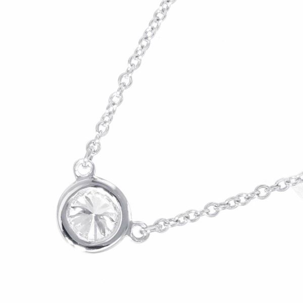 ティファニー ネックレス ダイヤモンド バイザヤード シングル ペンダント ダイヤ 0.25ct Pt950プラチナ 鑑定書付き