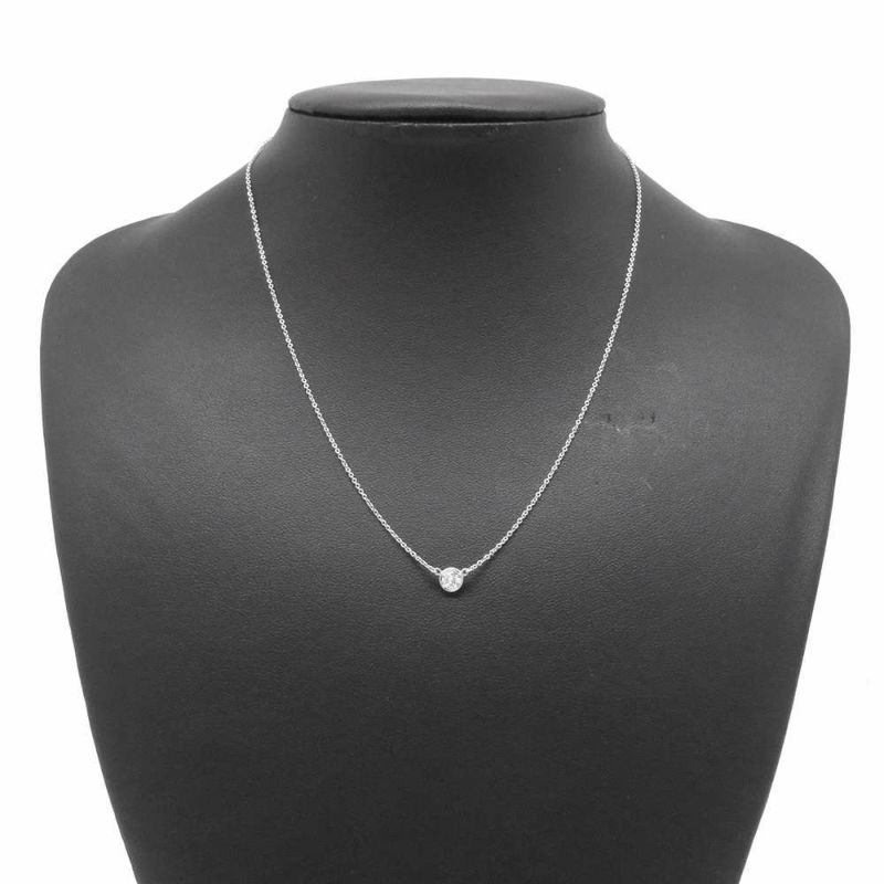 ティファニー ネックレス ダイヤモンド バイザヤード シングル ペンダント ダイヤ 0.25ct Pt950プラチナ 鑑定書付き