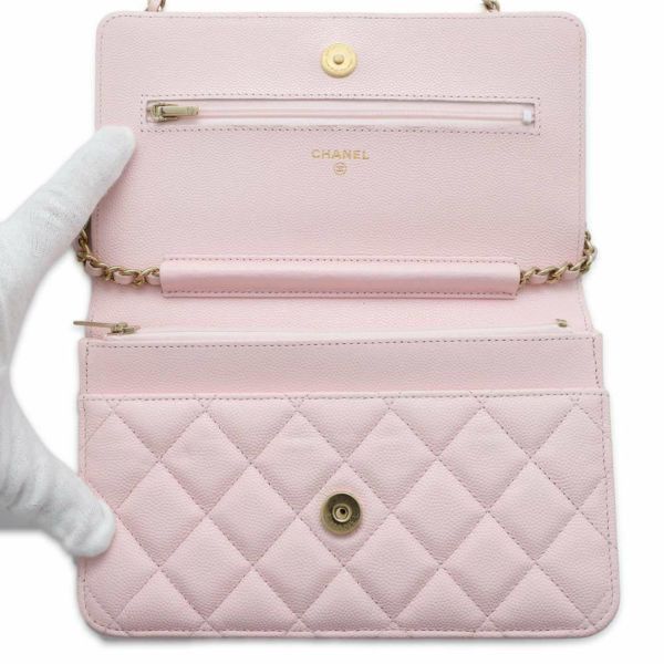 シャネル チェーンウォレット マトラッセ ココマーク キャビアスキン キルティング A33814 CHANEL 財布