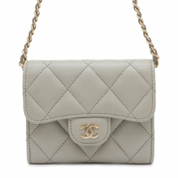 シャネル チェーンウォレット マトラッセ ココマーク ミニ ラムスキン AP0238 CHANEL 財布 コインケース