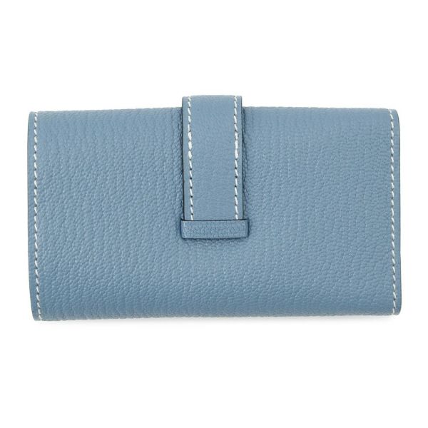 【美品】HERMES エルメス　べアン 4連キーケース　ブルー　W刻印 エルメス<br>ベアン キーケース 4連<br>ブルーゼフィール<br
