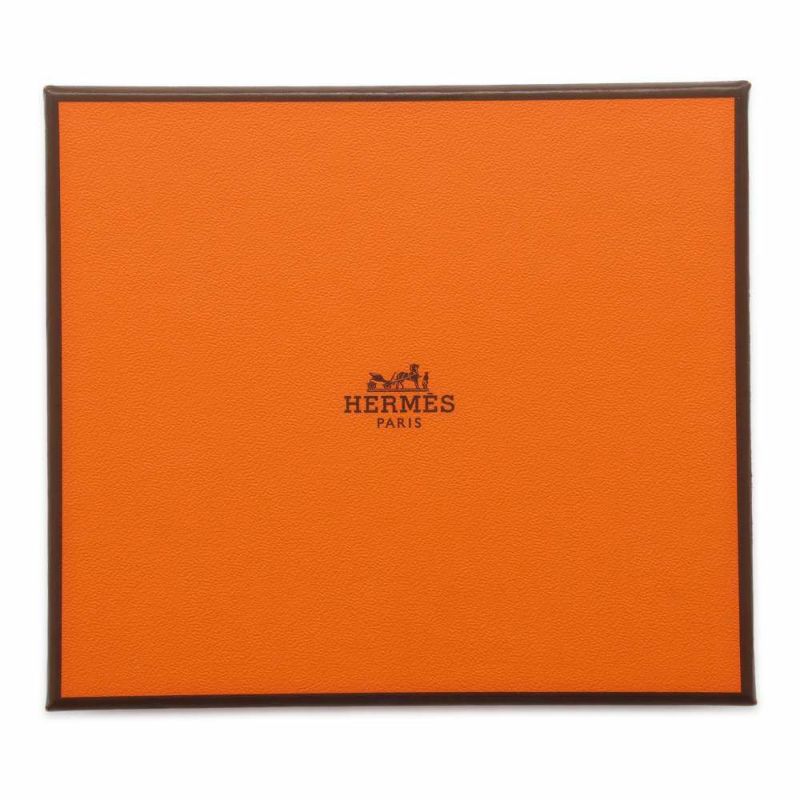 エルメス コインケース アザップコンパクト シルクイン グリスペール/シルバー金具 ヴォーエプソン B刻印