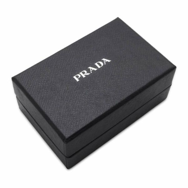 プラダ 三つ折り財布 サフィアーノ ロゴ コンパクトウォレット 1MH021 PRADA 財布 黒