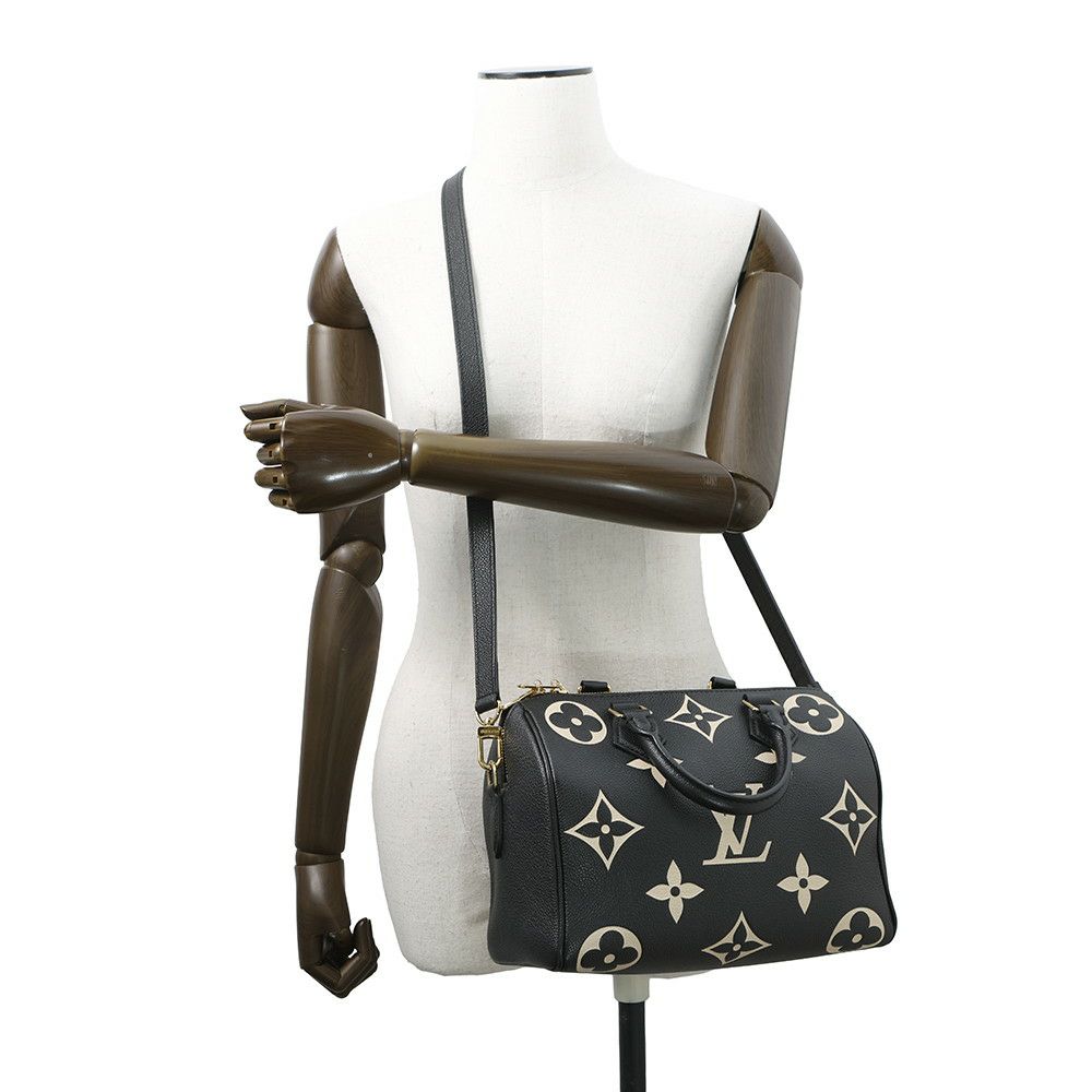 ルイヴィトン ハンドバッグ バイカラーモノグラム・アンプラント スピーディ・バンドリエール25 M58947 2way 黒 ブラック