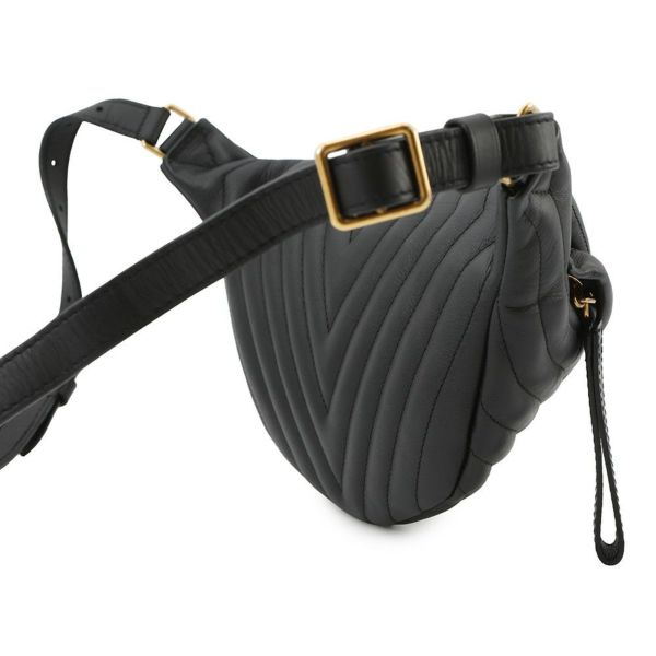 ルイヴィトン ボディバッグ カーフレザー ニューウェーブ バムバッグ M53750 ウエストバッグ 黒 ブラック
