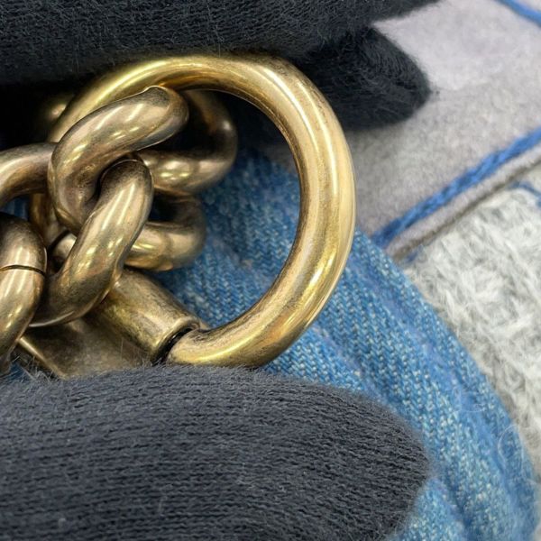 シャネル チェーンショルダーバッグ ココマーク ボーイシャネル パッチワーク デニム A92867 CHANEL BOY CHANEL