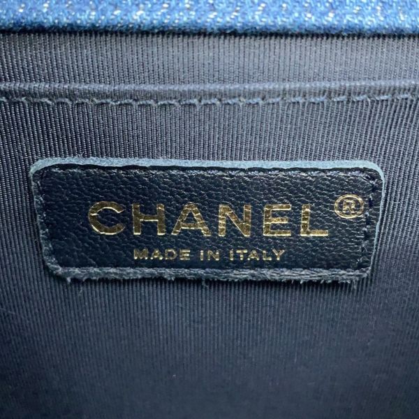 シャネル チェーンショルダーバッグ ココマーク ボーイシャネル パッチワーク デニム A92867 CHANEL BOY CHANEL