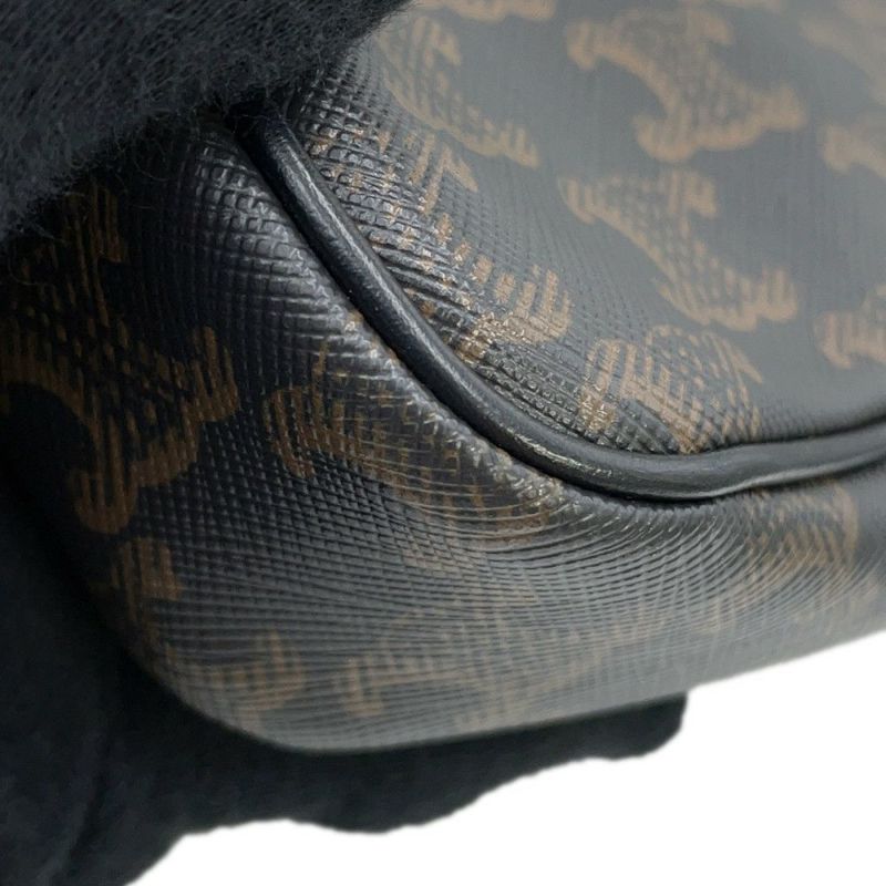 セリーヌ ショルダーバッグ トリオンフ ホリゾンタル ミディアム メッセンジャーバッグ PVC 194502CIM.38NO CELINE 黒