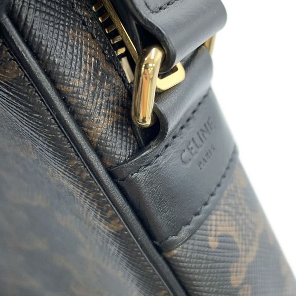 セリーヌ ショルダーバッグ トリオンフ ホリゾンタル ミディアム メッセンジャーバッグ PVC 194502CIM.38NO CELINE 黒