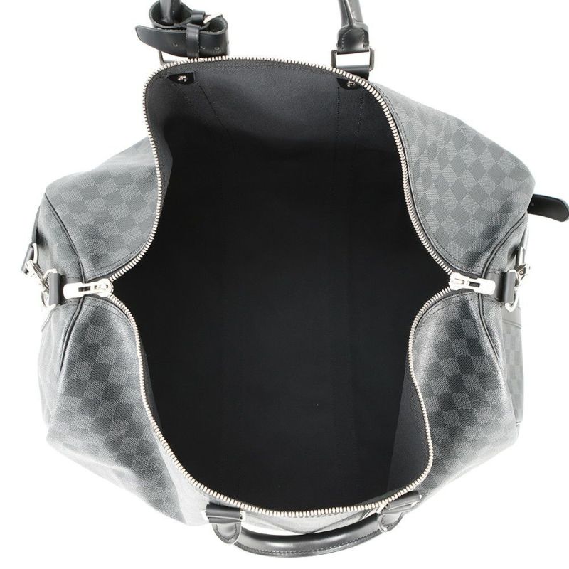 ルイヴィトン ボストンバッグ ダミエ・グラフィット キーポル・バンドリエール 55 N41413 ヴィトン トラベル 黒 ブラック