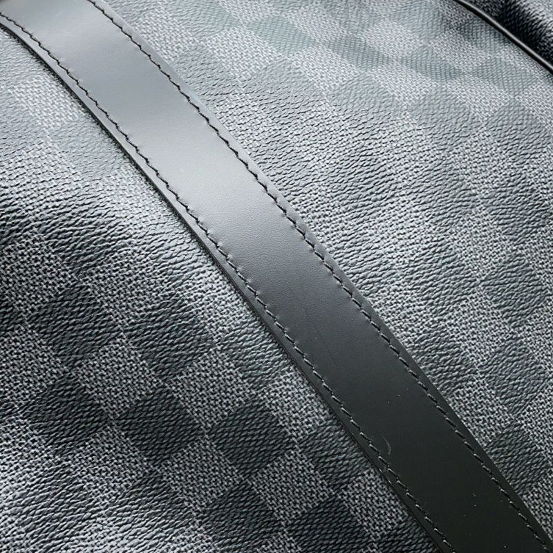 ルイヴィトン ボストンバッグ ダミエ・グラフィット キーポル・バンドリエール 55 N41413 ヴィトン トラベル 黒 ブラック