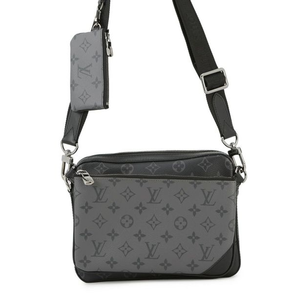 ルイヴィトン ショルダーバッグ モノグラム・エクリプス リバース トリオ・メッセンジャー M69443 ブラック 黒