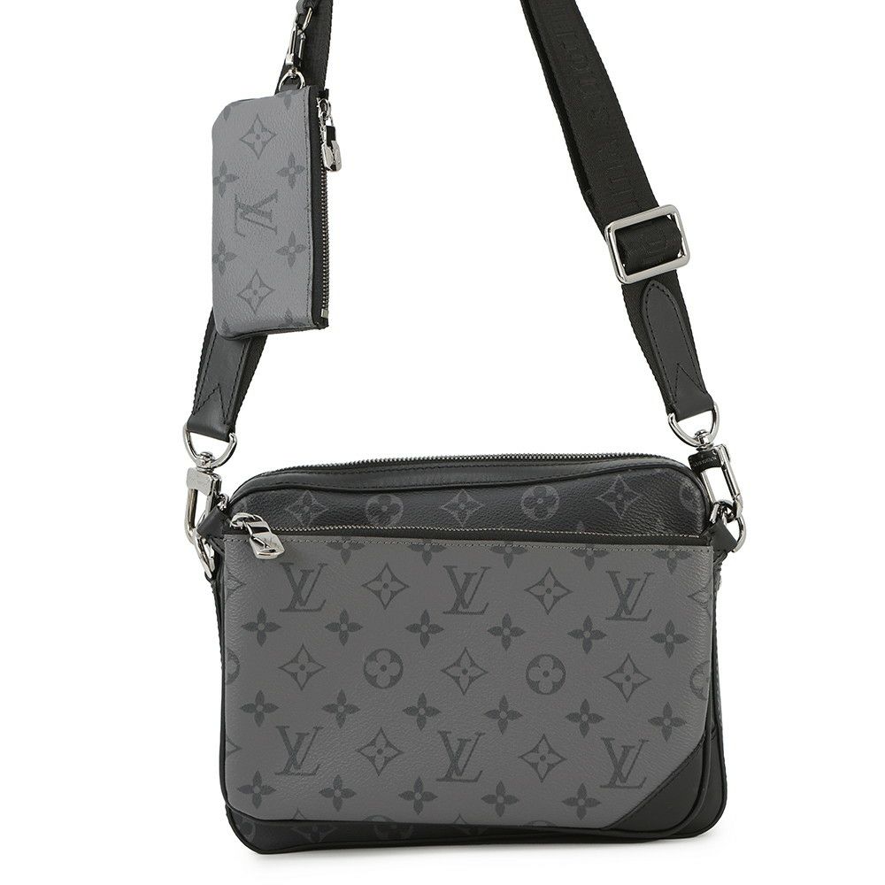 ルイヴィトン ショルダーバッグ モノグラム・エクリプス リバース トリオ・メッセンジャー M69443 ブラック 黒