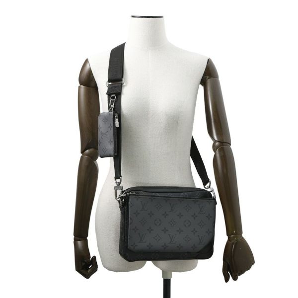 ルイヴィトン ショルダーバッグ モノグラム・エクリプス リバース トリオ・メッセンジャー M69443 ブラック 黒