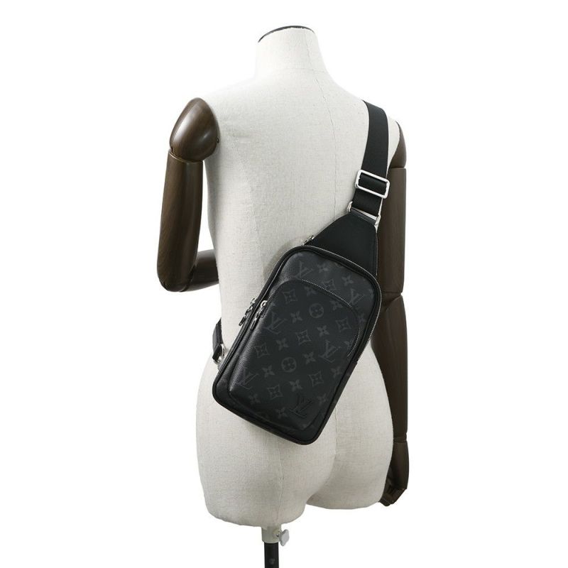 ルイヴィトン ボディバッグ モノグラム・エクリプス アヴェニュー・スリングバッグPM M47137 ブラック 黒