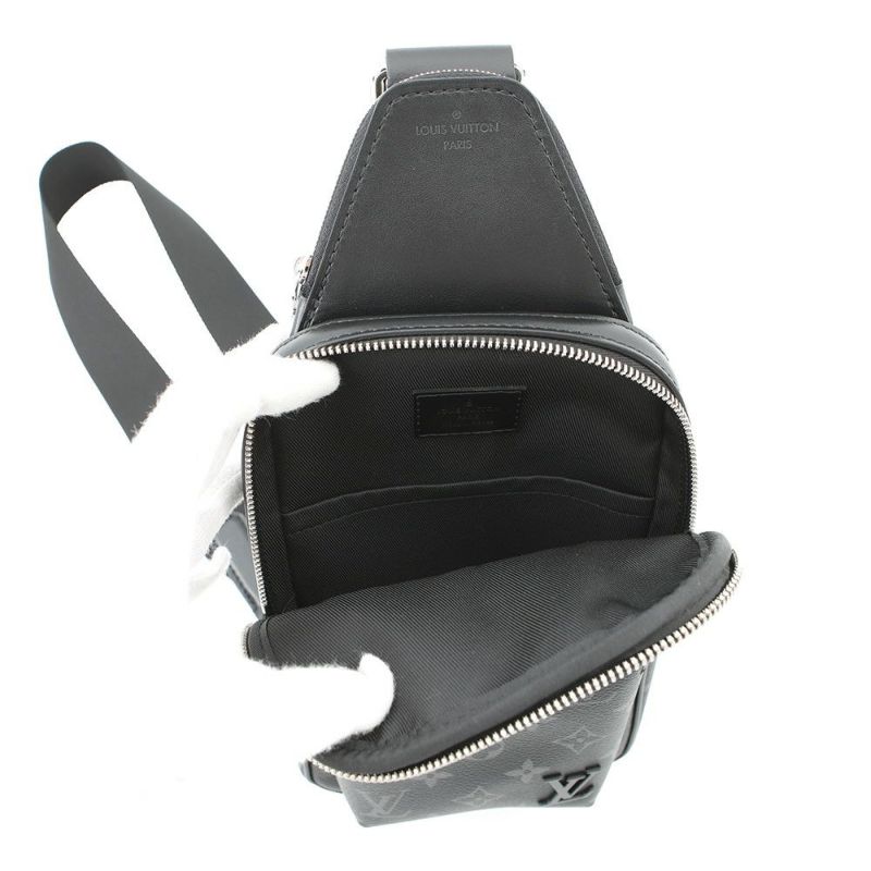 ルイヴィトン ボディバッグ モノグラム・エクリプス アヴェニュー・スリングバッグPM M47137 ブラック 黒