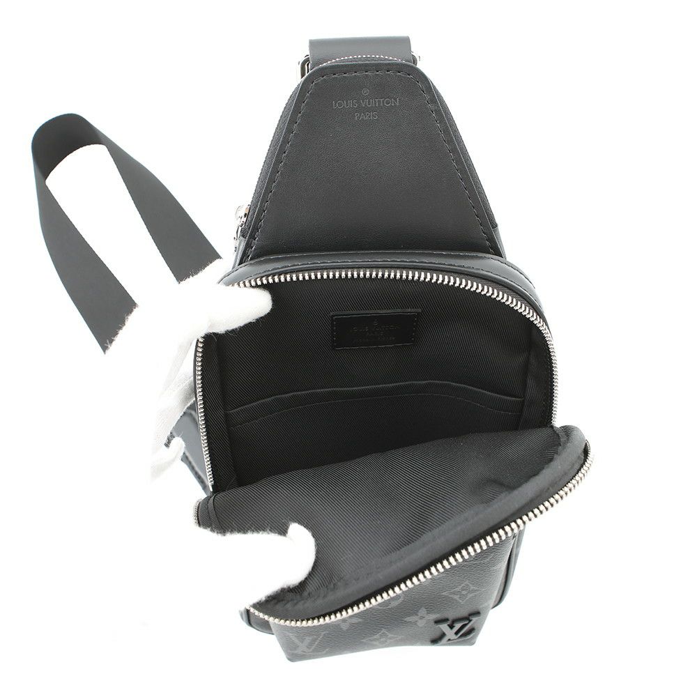 ルイヴィトン ボディバッグ モノグラム・エクリプス アヴェニュー・スリングバッグPM M47137 ブラック 黒