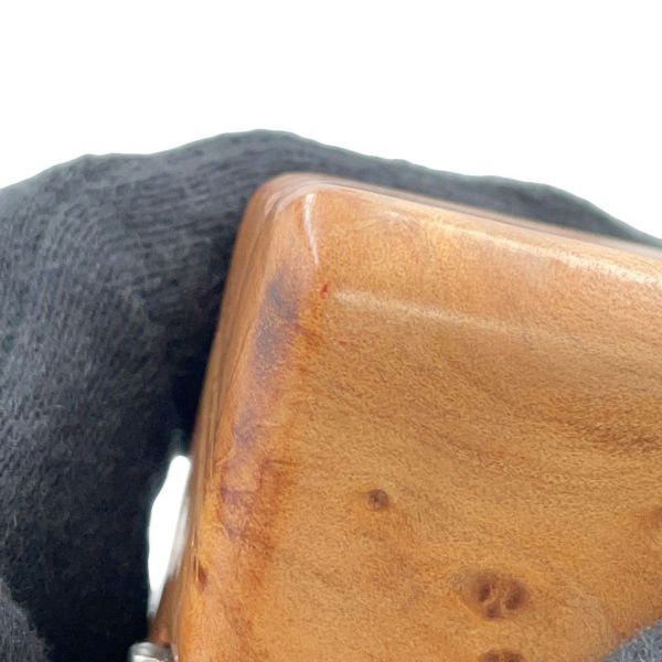 ボッテガヴェネタ クラッチバッグ マキシイントレチャート BVスナップ レザー ウッド BOTTEGA VENETA