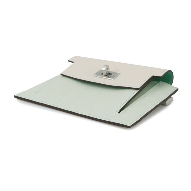 エルメス 財布 ケリーポケット コンパクト トリコロール ヴェールフィズ/ナタ/ヴェールコミック/シルバー金具 エプソン B刻印