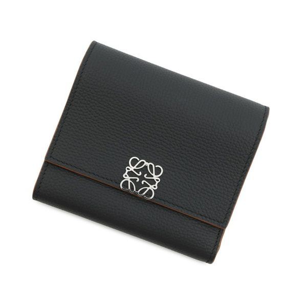 LOEWE ロエベ アナグラム バーティカル ブラック 三つ折財布 M79 ロエベ 三つ折り財布 アナグラム バーティカル ウォレット LOEWE