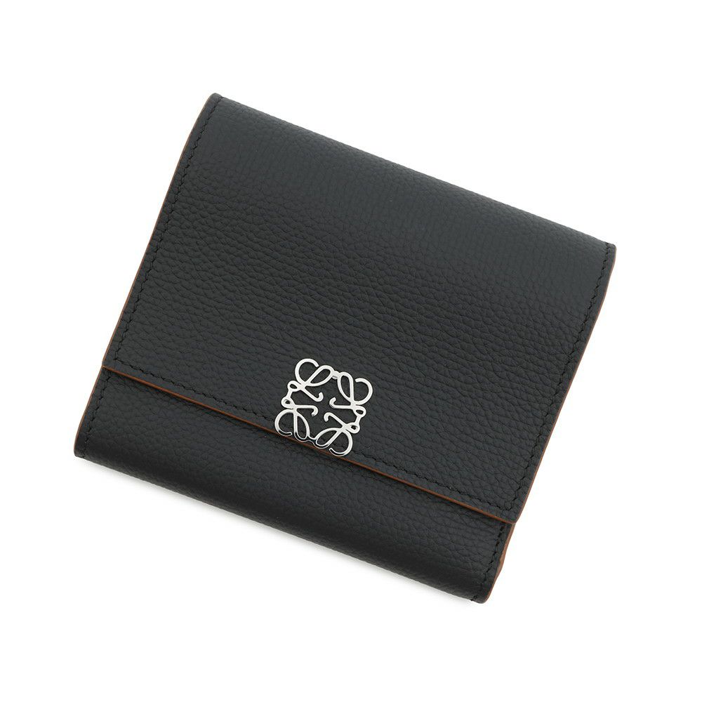 ロエベ 三つ折り財布 アナグラム バーティカル ウォレット LOEWE 財布 黒