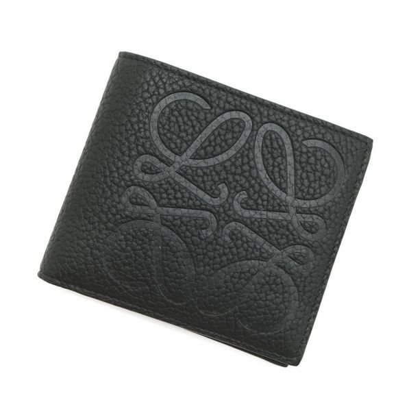 ロエベ 二つ折り財布 アナグラム バイフォールド ウォレット C500302X02 LOEWE 財布 メンズ 黒