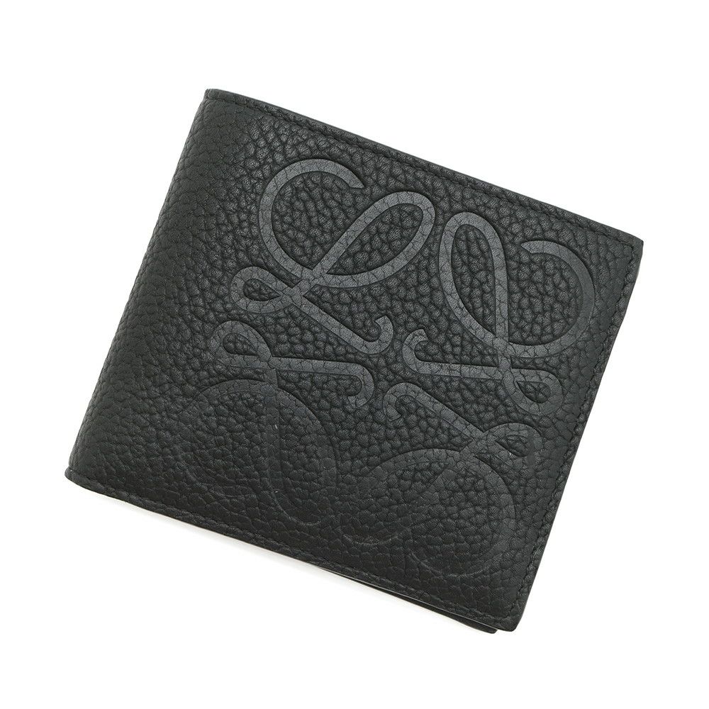 ロエベ 二つ折り財布 アナグラム バイフォールド ウォレット C500302X02 LOEWE 財布 メンズ 黒