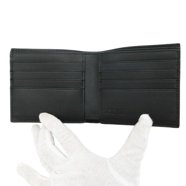 ロエベ 二つ折り財布 アナグラム バイフォールド ウォレット C500302X02 LOEWE 財布 メンズ 黒