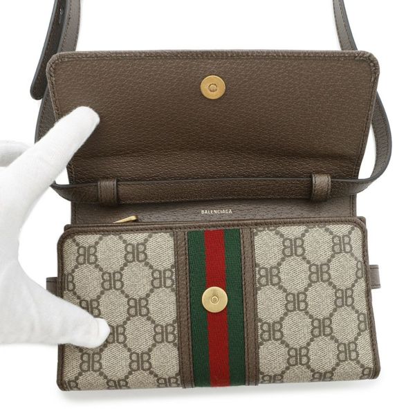 バレンシアガ ショルダーウォレット ザ・ハッカープロジェクト PVC レザー 680131 BALENCIAGA GUCCIコラボ